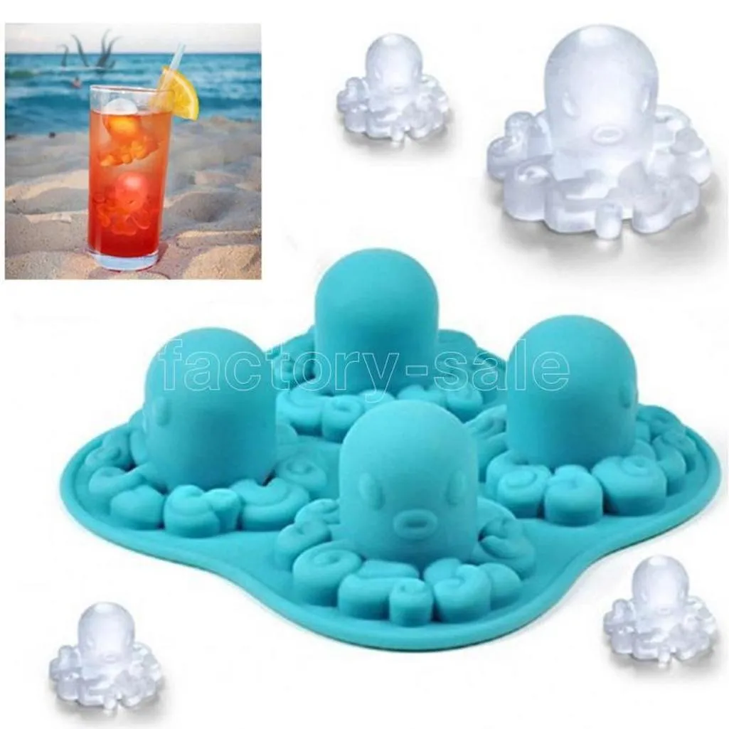 Octopus Mold Silicone Mold Cooking Tools Cookie Cutter Ice Molds Ice Trays Kitchen Fondant Accessories Tools 591