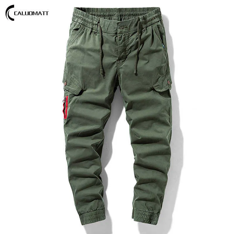 Autumn Men Kahki Cargo Pants Military Men's Trousers Casual Cotton Tactical Male Pants Men Big Size Army Pantalon Homme Clothes Y0927