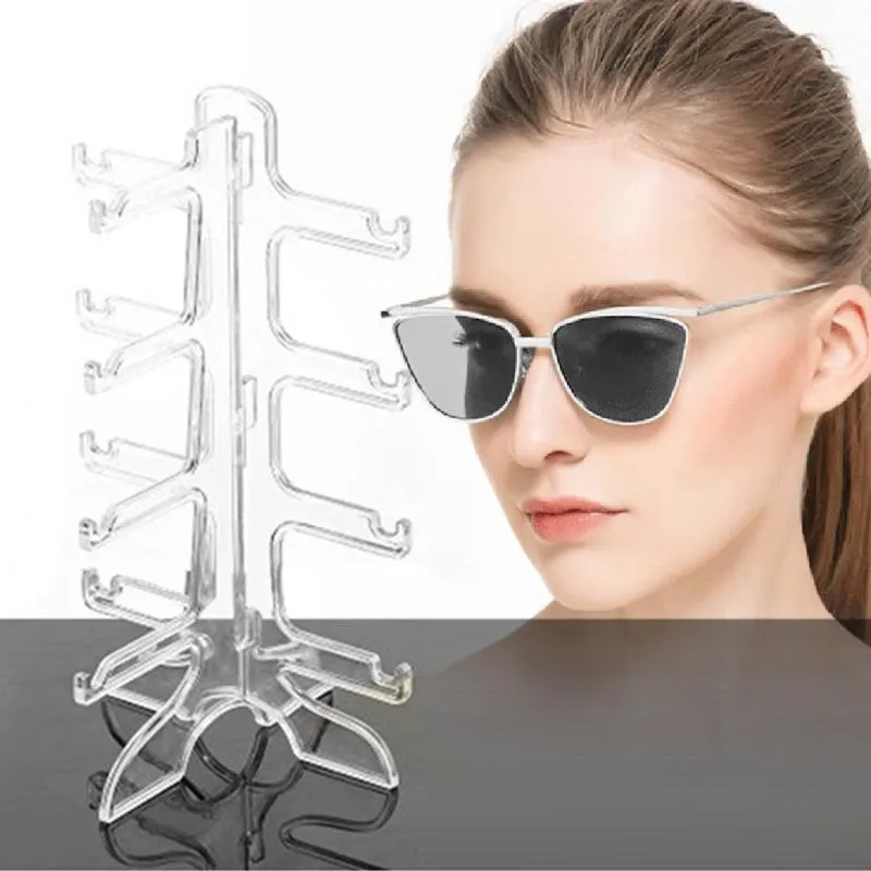Óculos de sol mostrar suporte 3 camada branco claro rack titular quadro expositor mostrar stent 19 7 16cm208n