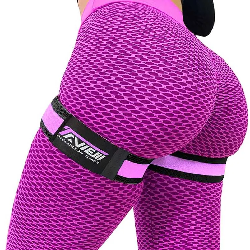 BFR Occlusion Bands for Women Glutes Hip Fitness Blood Flow Restriction Booty Resistance Bands Gym Straps for Butt Squat Thigh 211231