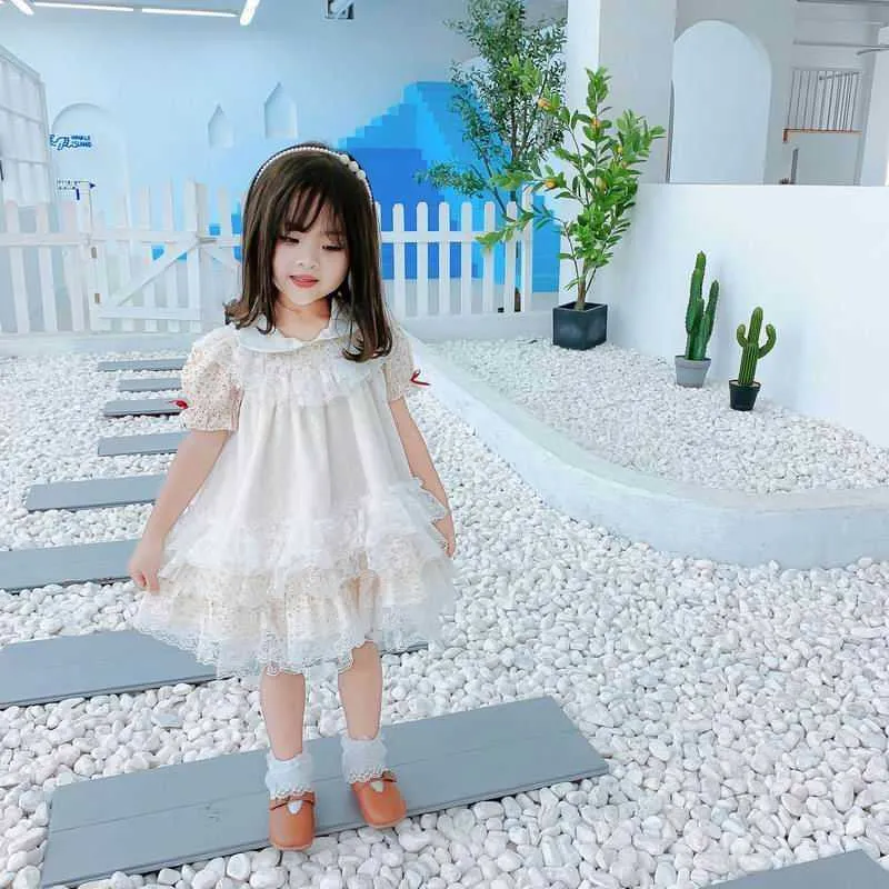 Baby Girl Party Dresses Spain Style Fluffy Tulle Princess for Wedding Show Clothes E5631 210610