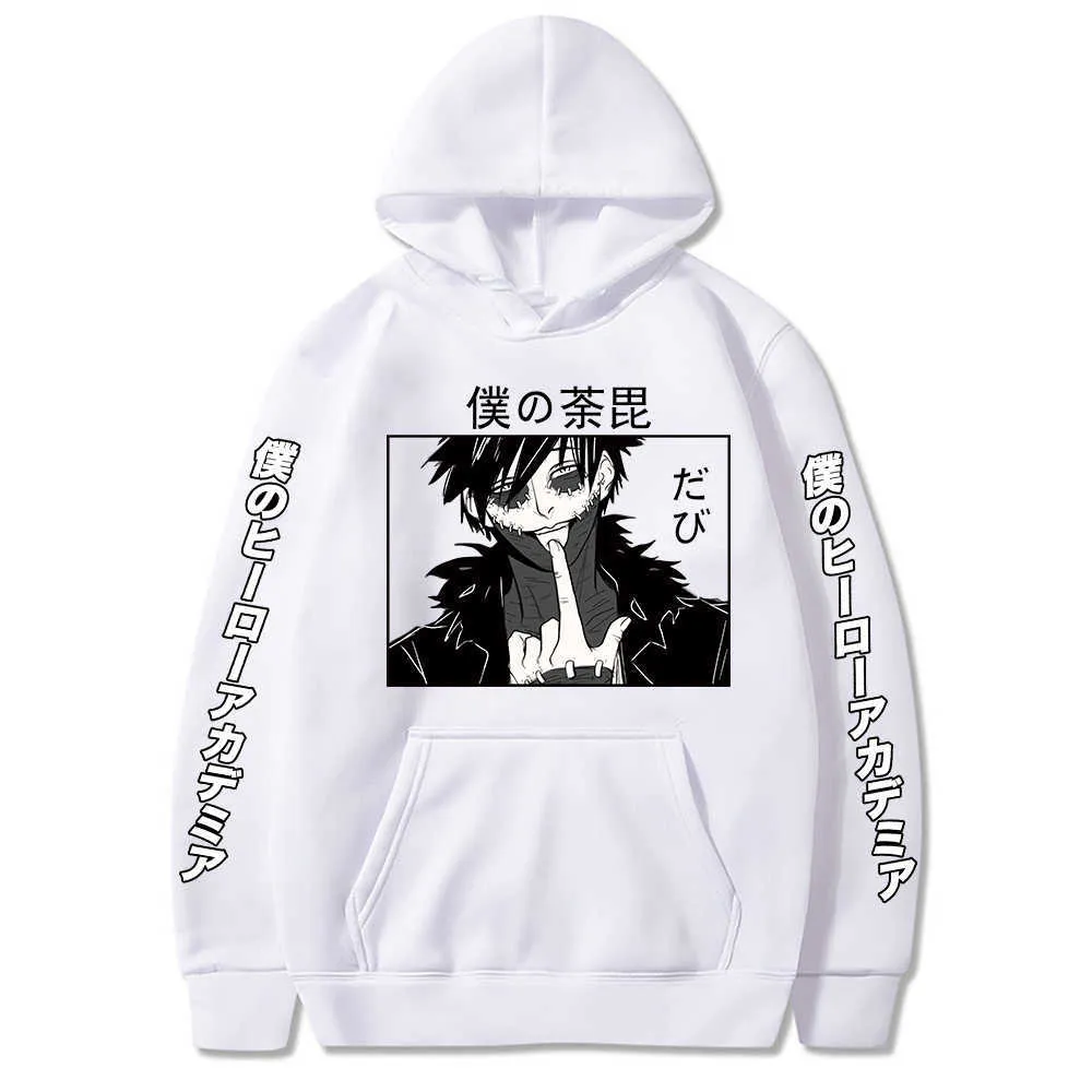 Japonês Anime Dabi Boku No Meu Herói Academia Unisex Hoodie Cool Cartoon Menino Triste Imprimir Streetwear Moda Superized Sweatized Y0804