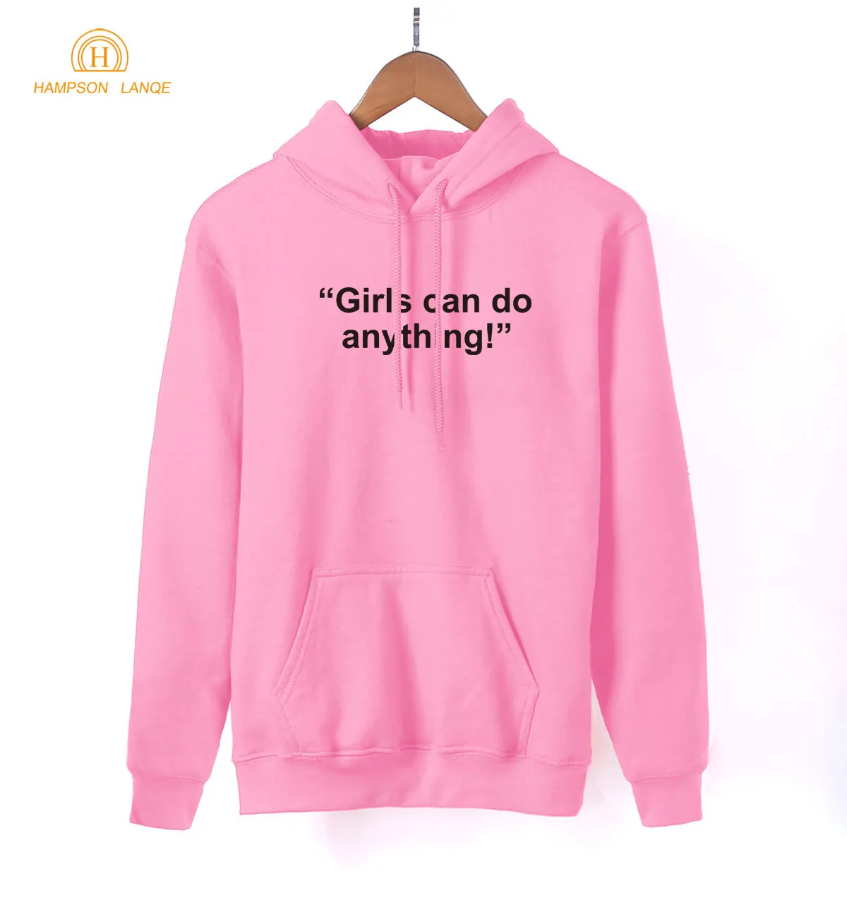 Girls Can Do Anything Girl Power Hoodies Women 2019 Spring Autumn Kawaii Pink Sweatshirt Womens K-pop Fleece Pullovers S-XXL