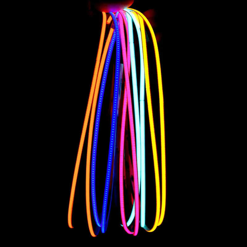 DC 12V 24V Super Thin 4mm Color COB LED Strip Lights for Room Decor Wall Car Frame 480LEDs Blue/Pink/Red Light Strips Tape Ribbon 12 Volt