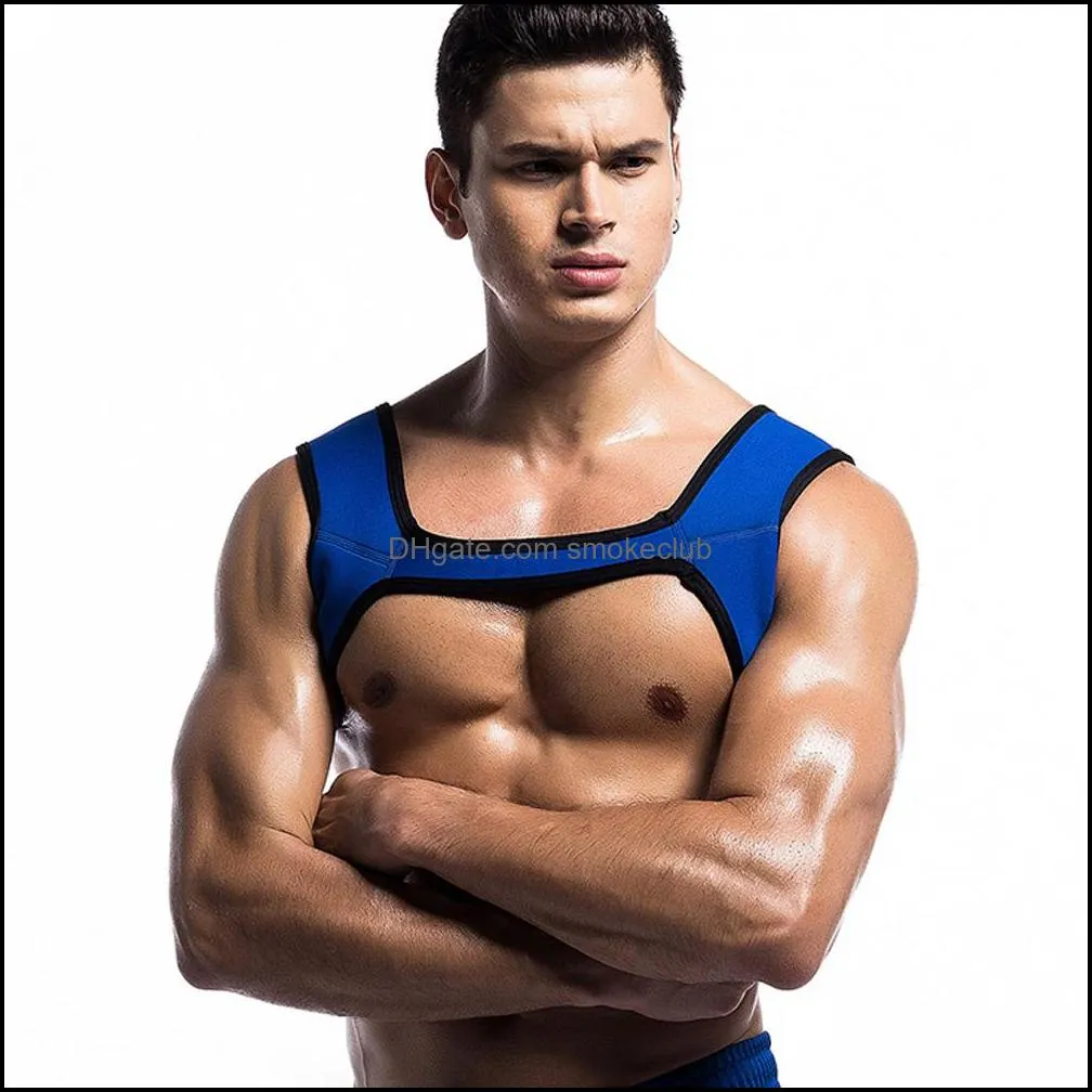 Football Man Fitness  Neoprene Fit Sports Shoulder Strap Strong Muscle soccer Chest Harness Bodybuilding1
