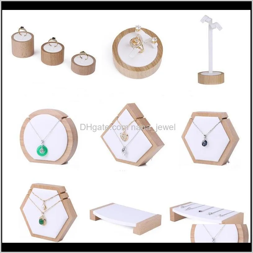 Luxury Wood Jewelry Display Stand Jewellery Displays Boutique Counter Trade Show Showcase Exhibitor Ring Earring Necklace Bracelet Xjn Cjwuw