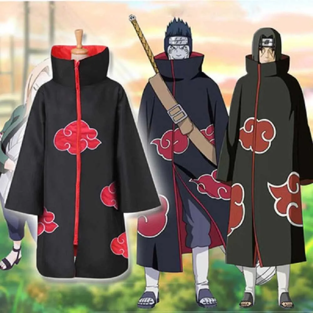 Julklänning Kakashi Cosplay Kostym Uzumaki Kläder Shippuden Second Uniform och Headband Kunai Vuxen Halloween Garment Y0903