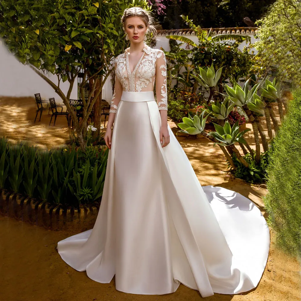 Vestidos de tela top de encaje modernos