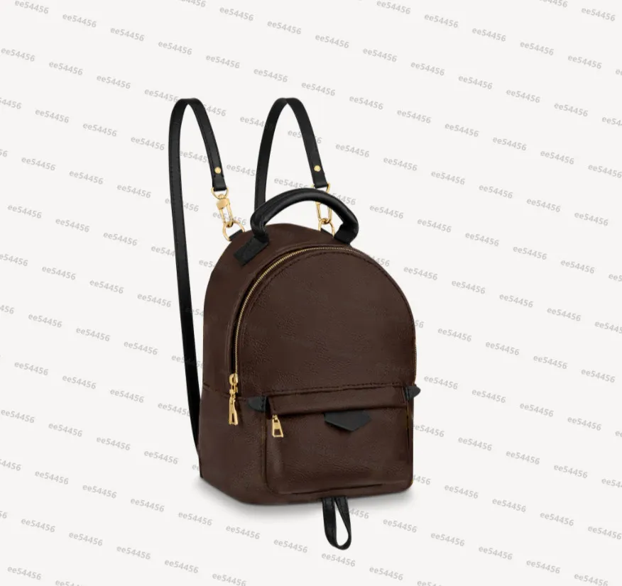 Menina feminina de alta qualidade Crossbody Famous Backpack Mon0gram Fashion Leather School ombro da bolsa original carteira