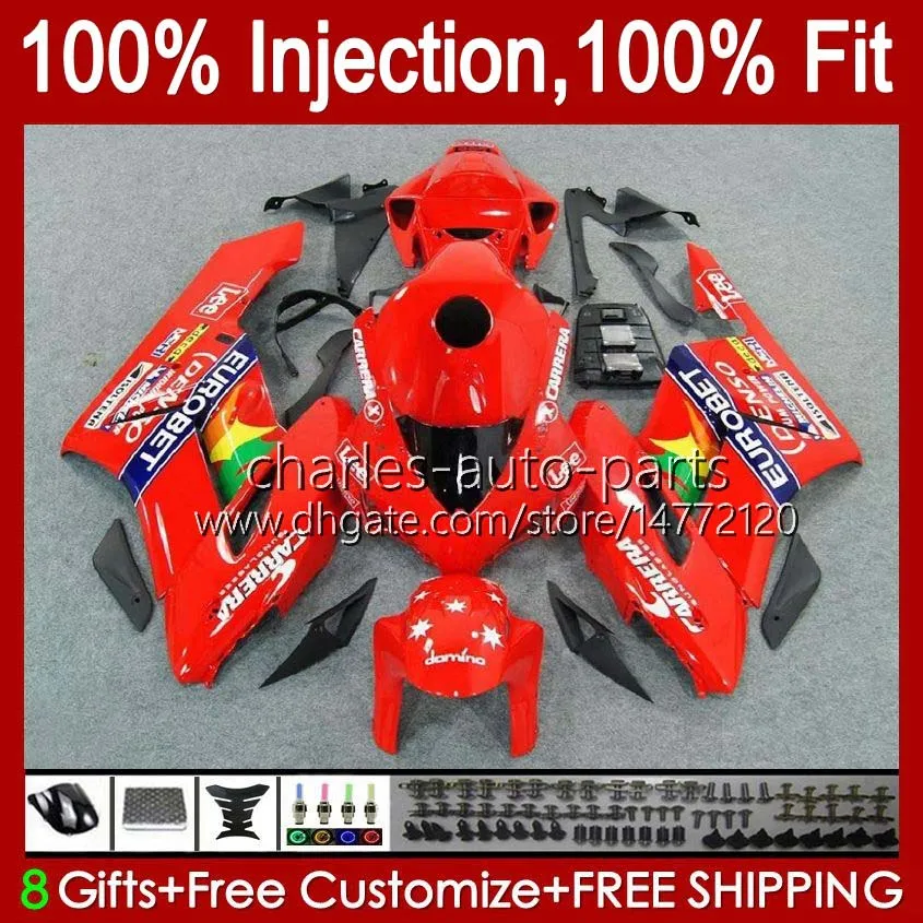 Carene per stampi ad iniezione per HONDA CBR-1000 CBR 1000 CBR1000 RR CC 2004-2005 Carrozzeria 52No.27 1000CC CBR1000RR 04 05 CBR 1000RR 2004 2005 Kit carenatura OEM Repsol rosso