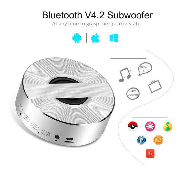 A5 Mini Wireless Bluetooth Speaker Portable Notebook Subwoofer Speakers ...