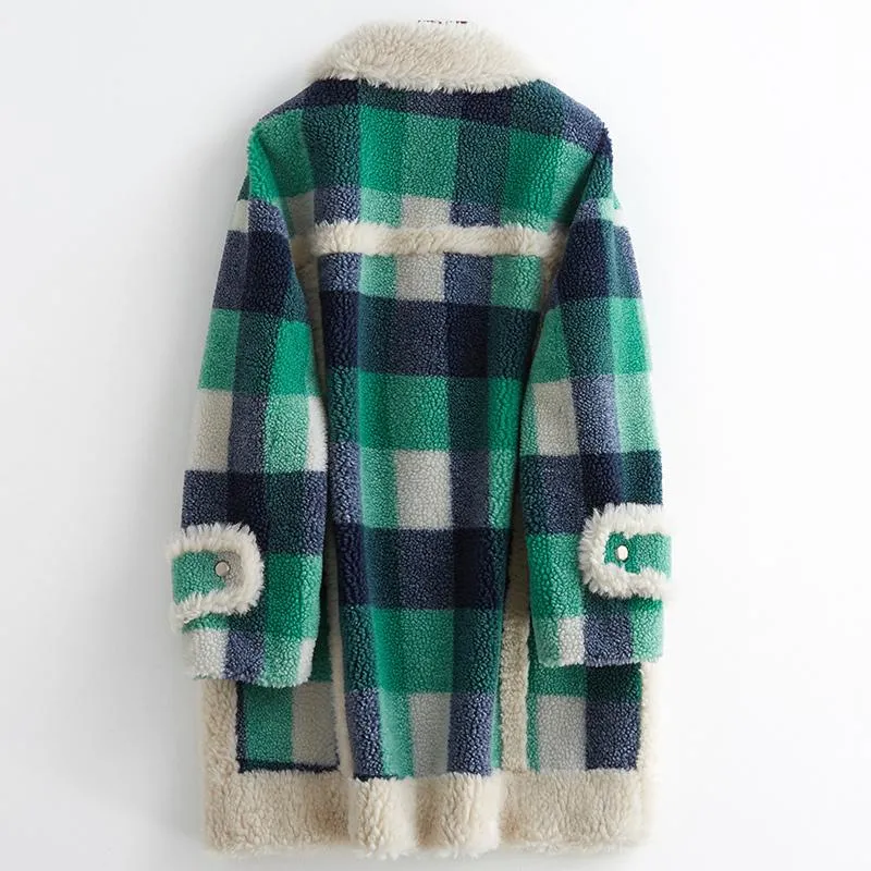 正規品 女性の毛皮のフェイク100 本物のコート女性冬の暖かいジャケットの女性服21韓国のヴィンテージの長い羊のせん断コートエレガントなトップ 日本製 Apparel Women S Clothing Fr