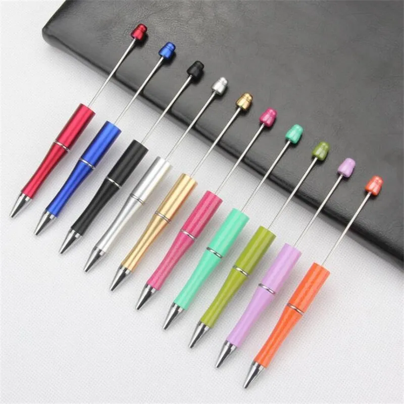 Mix Color Dodaj Koraliki Ballpoint Promocyjne Dzieci Graj Boże Narodzenie Prezenty Kreatywny DIY Tanie Plastikowe Koraliki Pens Koralika Pen164 161 S2