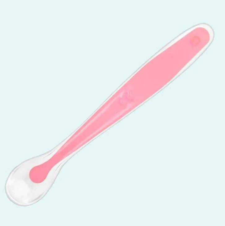 Baby Silicone Spoon Baby Feeding Spoons Food-grade Silicone Soft Spoon Candy Color Training Spoon Home Feed Tool YL453