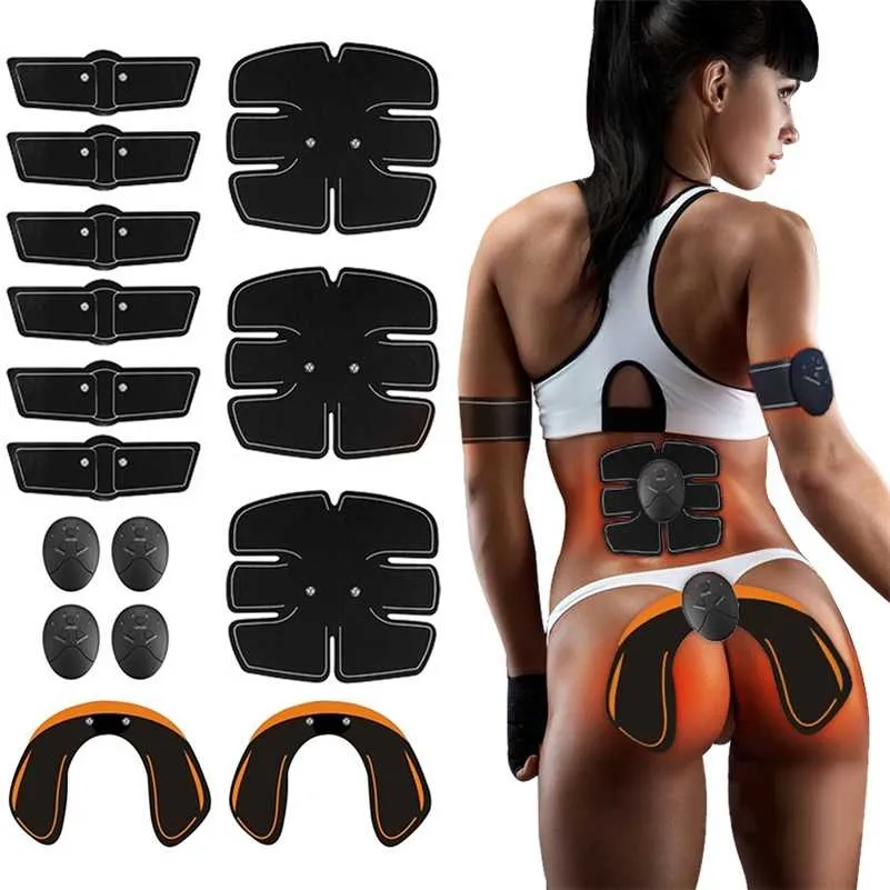 복부 근육 자극 엉덩이 트레이너 EMS ABS 훈련 장비 운동 바디 슬리밍 피트니스 체육관 장비 220111