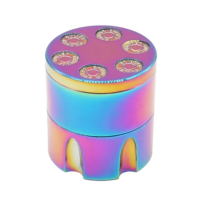 Roken Kleurrijke Regenboog Bullet Clip Zinklegering Droge Kruid Tobacco Grind Spice Miller Grinder Crusher Slijpen Gehakte Hand Muller Sigaret Houder DHL GRATIS