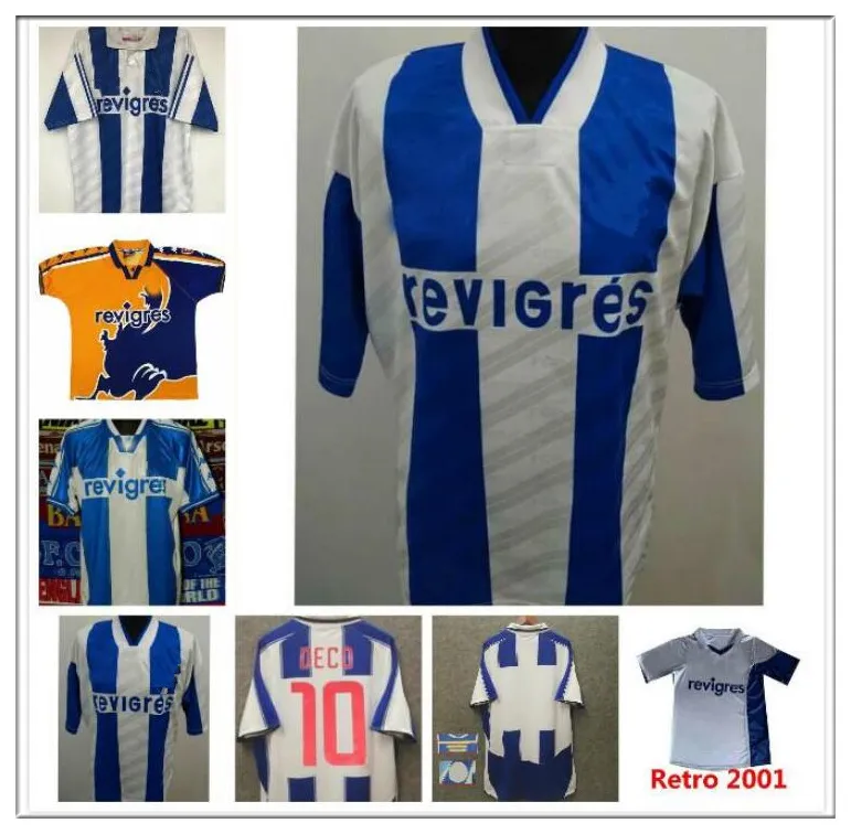 (Med moms) Retro 2001 10 Deco Capucho Soccer Jersey 2003 2004 Carvalho Football Shirt Kits Classic 77 McCarthy 11 Derlei Maniche Maciel Calcio Futbol