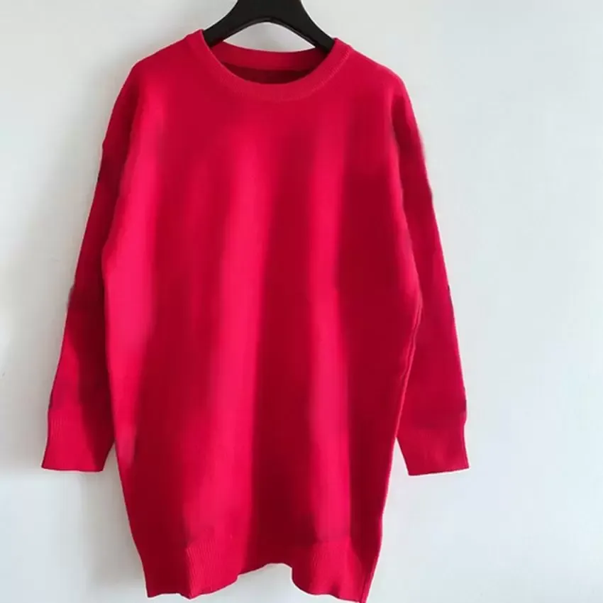 2021 Womens Sweaters Casual Knit Dress Contrast Color Long Sleeve Autumn Fashion Wear Letter Pattern lady tops classic ladies collar cotton