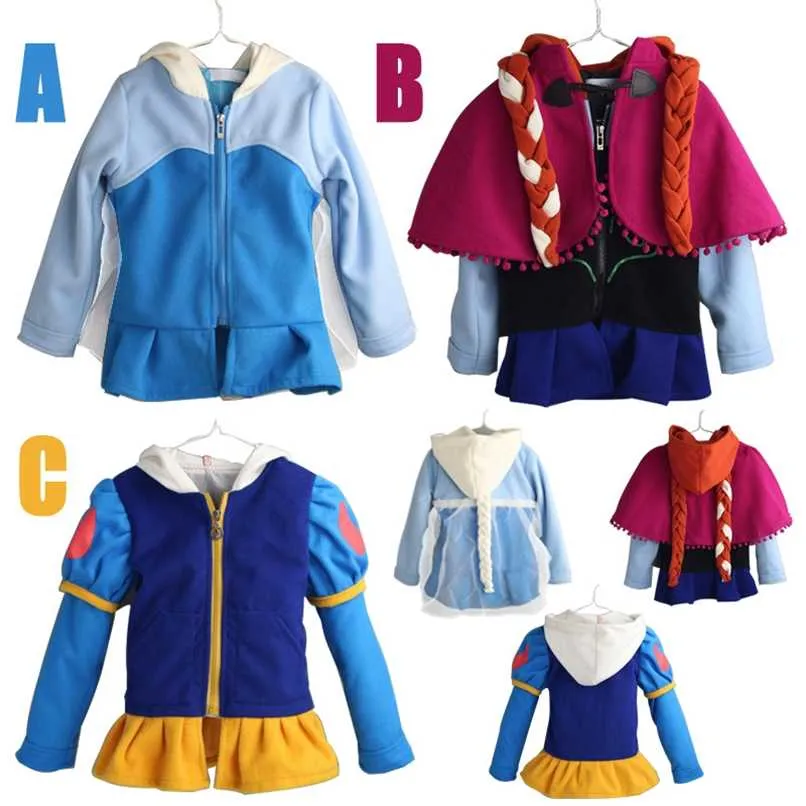 Winter Meisje Wol Jas Met Hood Sneeuw Prinses Kostuum Meisje Sneeuwjas Hoodies Dikke Hoodie Jas Bovenkleding Jas 211023