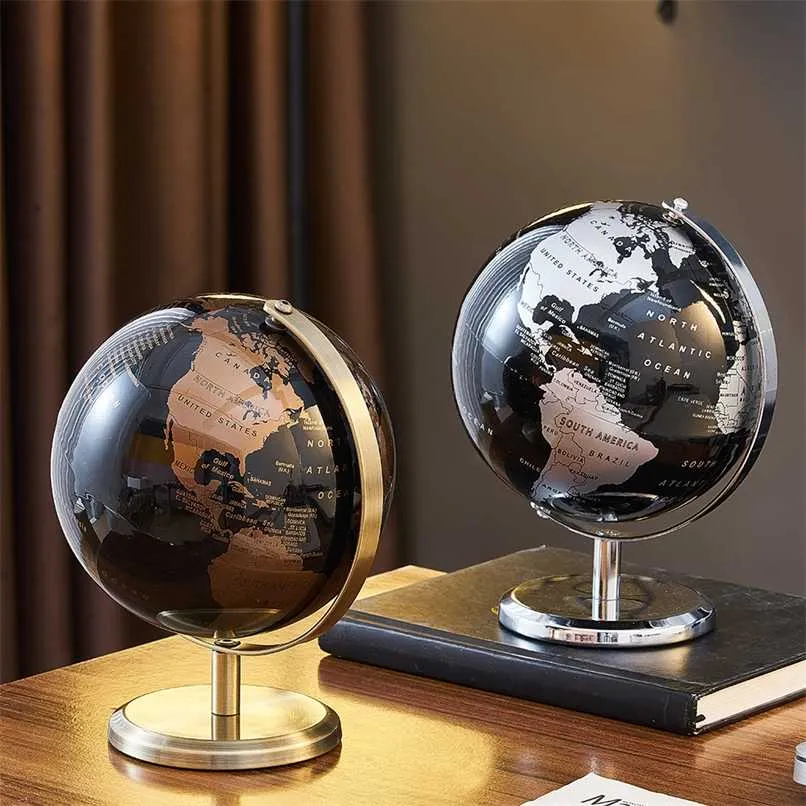 home world map office desk Christmas decoration accessories christmas decor gift world ball small globe earth Ornaments student 211021