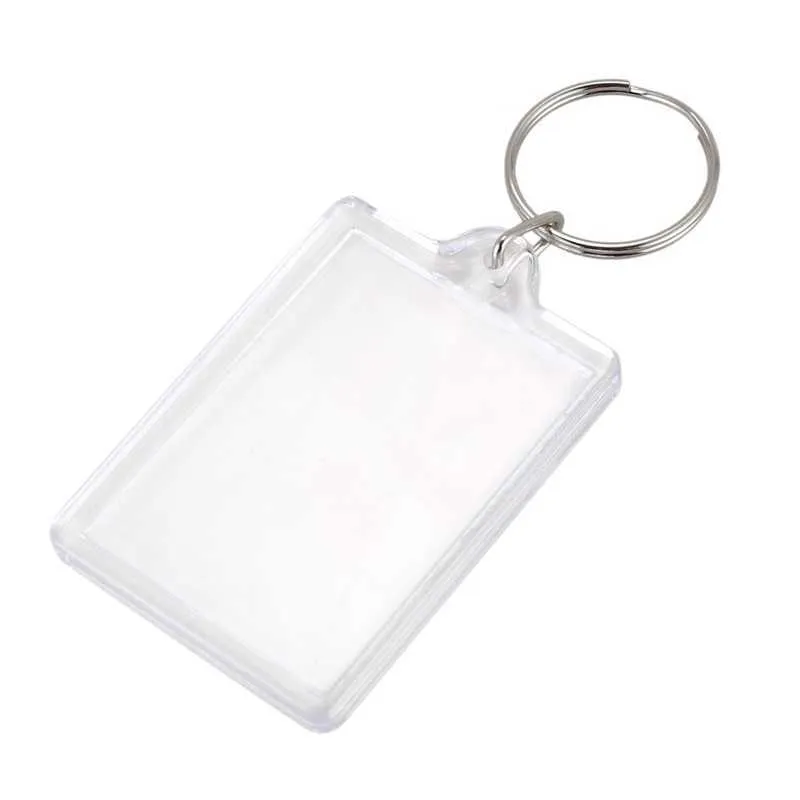Key Holder Keychain: Transparent Photo Keychains With 90x40mm