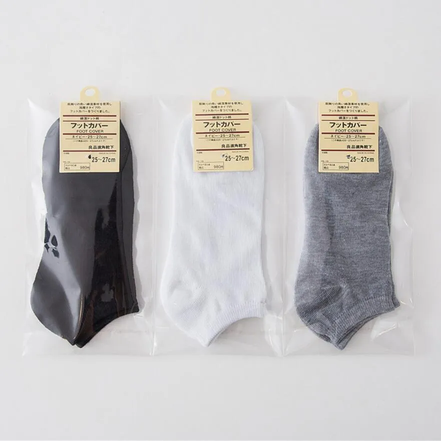 Wholesale-20 pairs/lot short opening men's sports socks pure color casual sock for men 3 colors