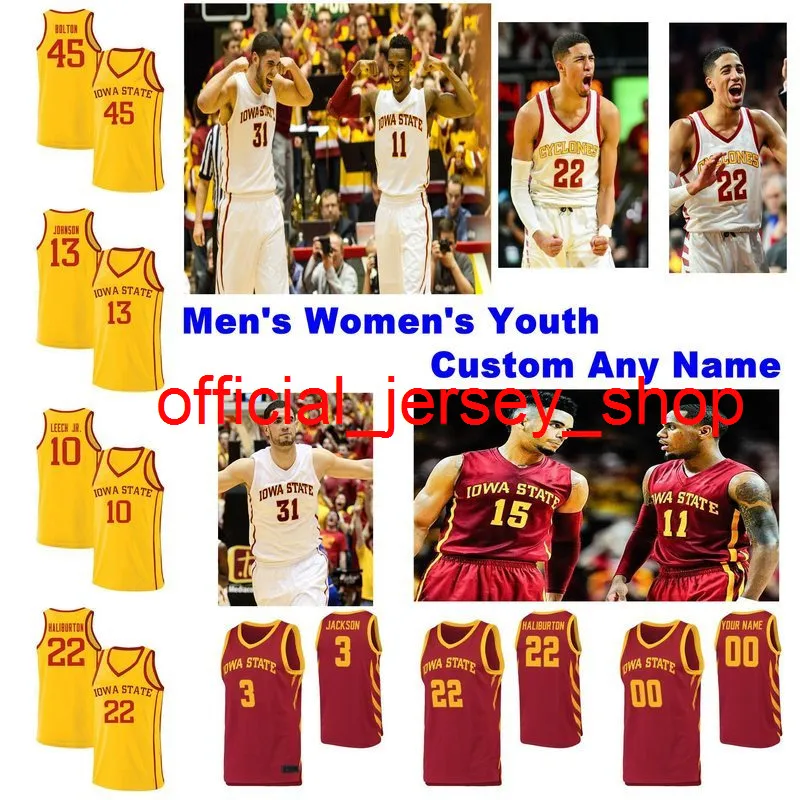 Iowa State Cyclones Koszulki Męskie Zion Griffin Jersey Caleb Grill Tre Jackson George Conditt IV NCAA College Koszykówka Koszulki na zewnątrz ścieg