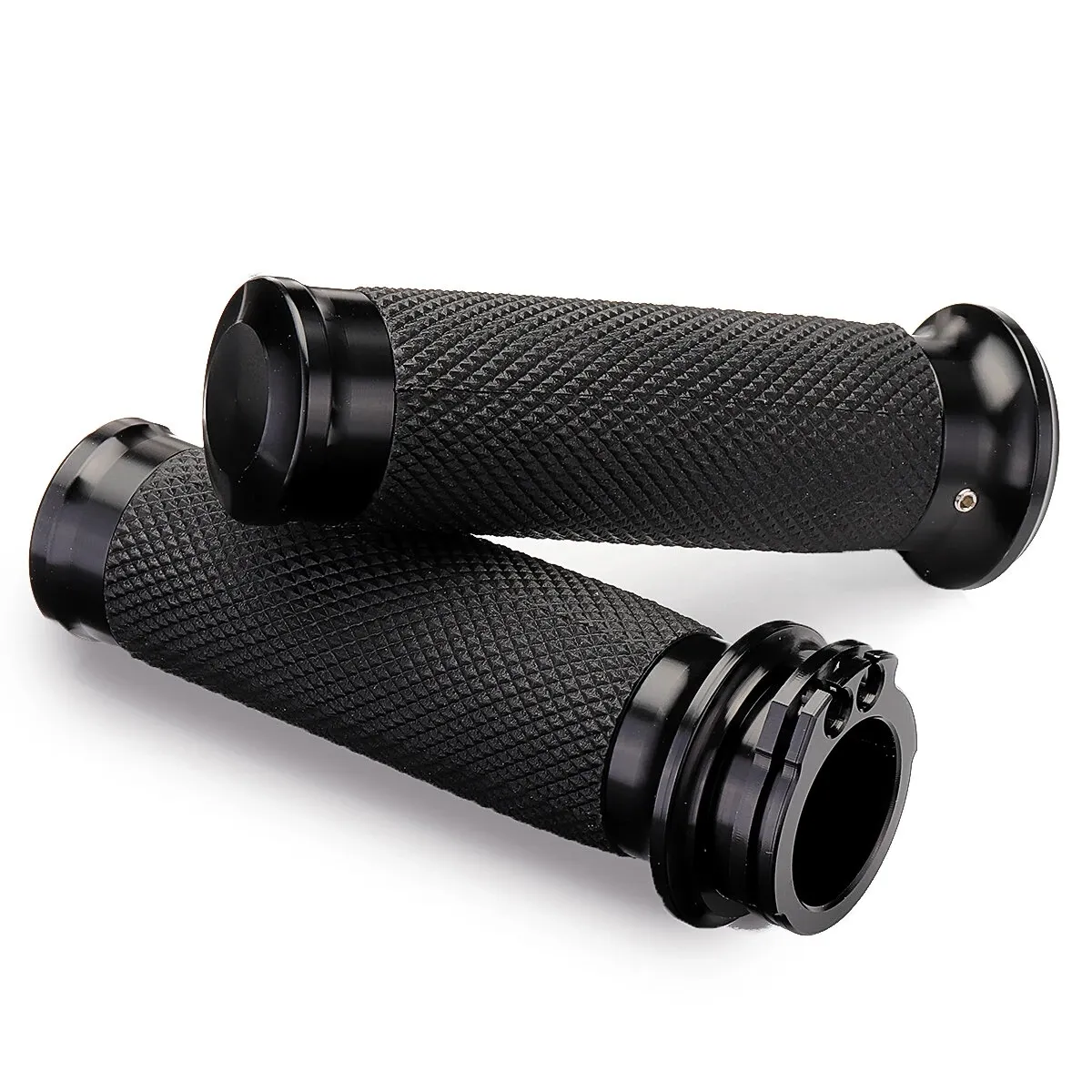 1 pulgada de mano 25 mm manillar manillar mano agarre para Harley Davidson Touring Sportster XL883 XL1200 Motocicleta Negro