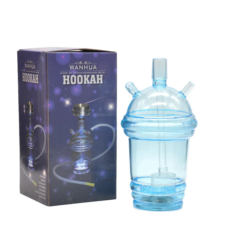 Kupası Nargile Puro Aksesuarları Boru Parlayan LED Akrilik Bong Nargile Süt Çay Bardakları Su Boruları Dabber 80 cm Hortum ile Stokta