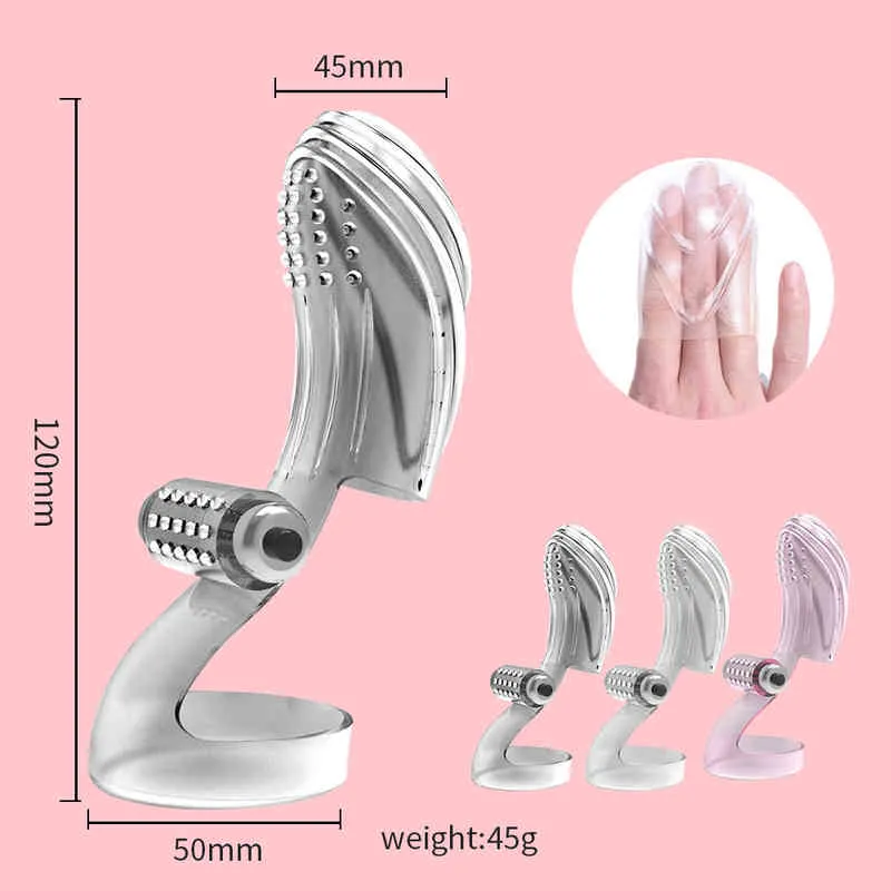 NXY Vibrators Finger Cot Vibrator Buckle Private G-spot Stimulation Adult Game ,sex Toy 18 Suitable For Female Erotic Sex Products 220106