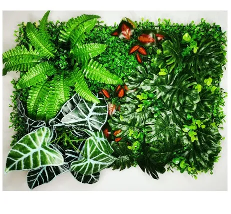 2 Monstera tropicali artificiali giganti da 56 cm - Foglie verdi e rosa realistiche - Decorazione per interni/esterni, ufficio, soggiorno, balcone | Leroy Merlin