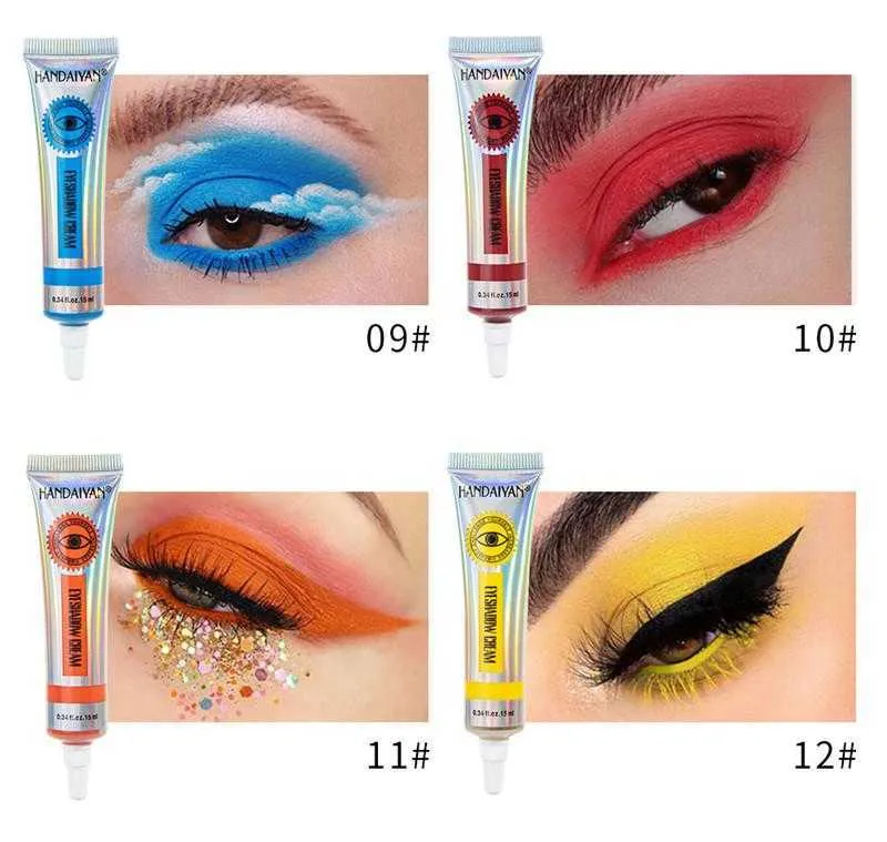 Neon Eyeshadow Cream Matte Mineral Pigment Eye Shadow Creams Easy To Apply Waterproof Eyeshadows Mskeup