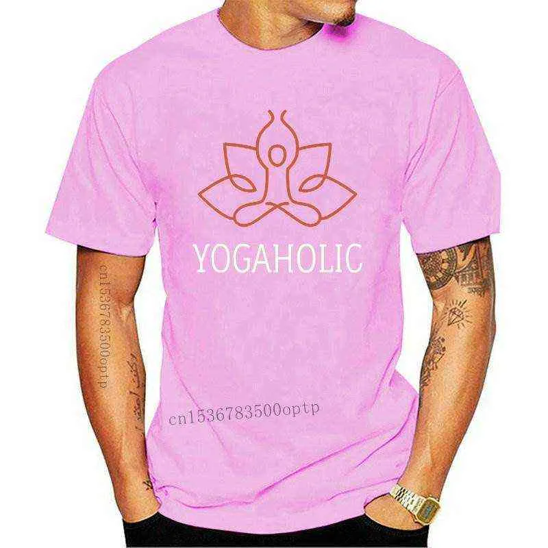 New YOGAHOLIC ADDICT FUNNY MEDITATION YOGA ZEN PEACE Maglietta nera da donna G1217