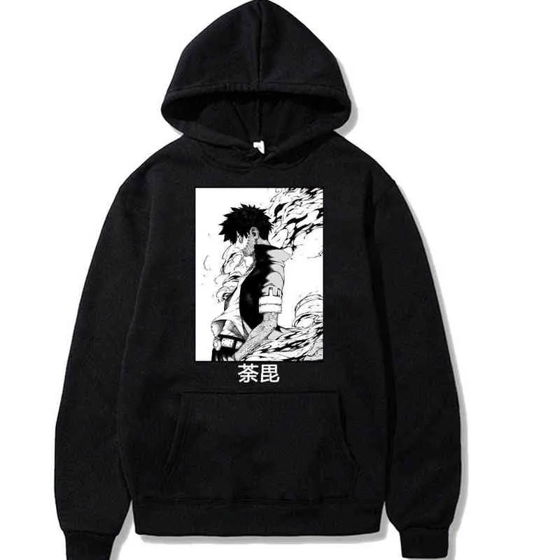 Dabi Boku No My Hero Academia Hoodie Unisexe Été Hommes Coton Sweat Anime Hoodie Harajuku H1227