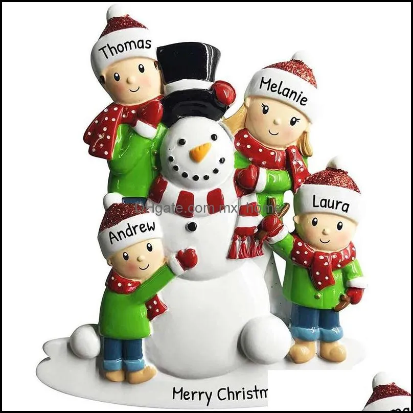 DIY Name Wishes Christmas Decorations Soft PVC Xmas Snowman Pendant Free Delivery