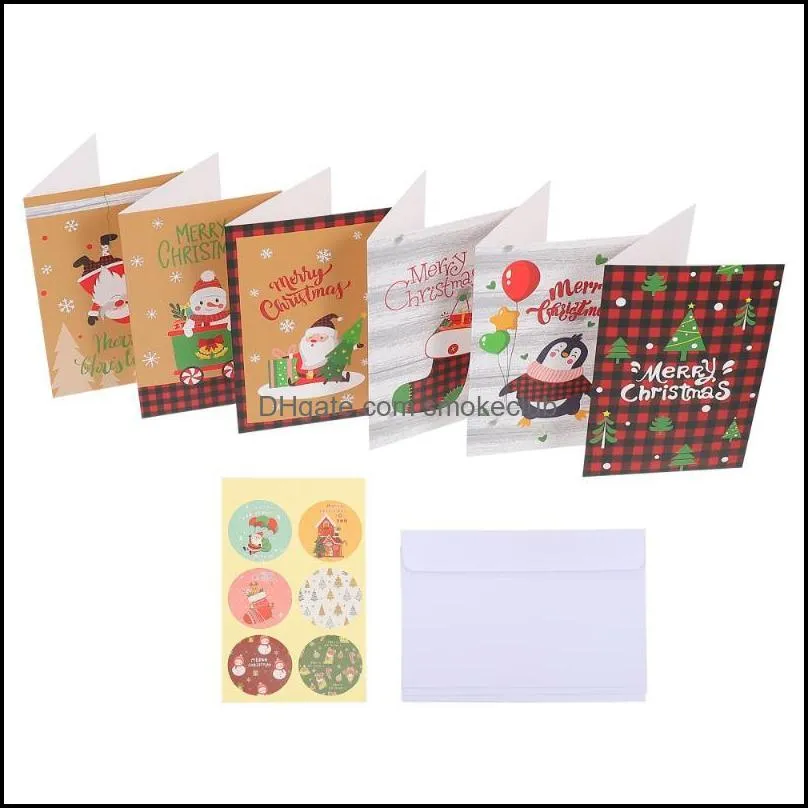 Greeting Cards 4 Sets Christmas Gift Year`s Blessing Mixed Style