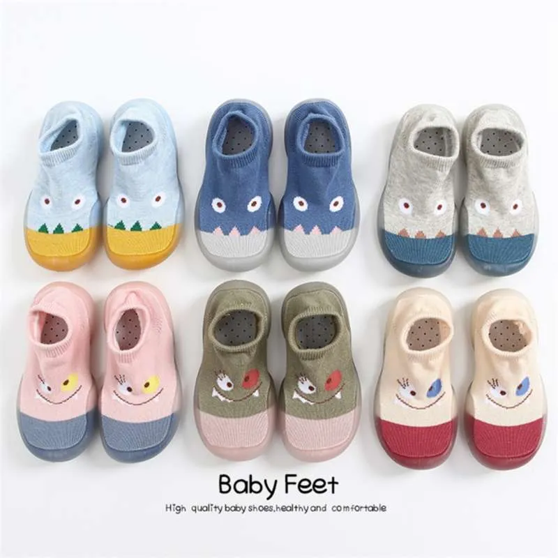 Baby golv skor vår ankomst baby flicka baby pojke sock skor söt djur stil 210928