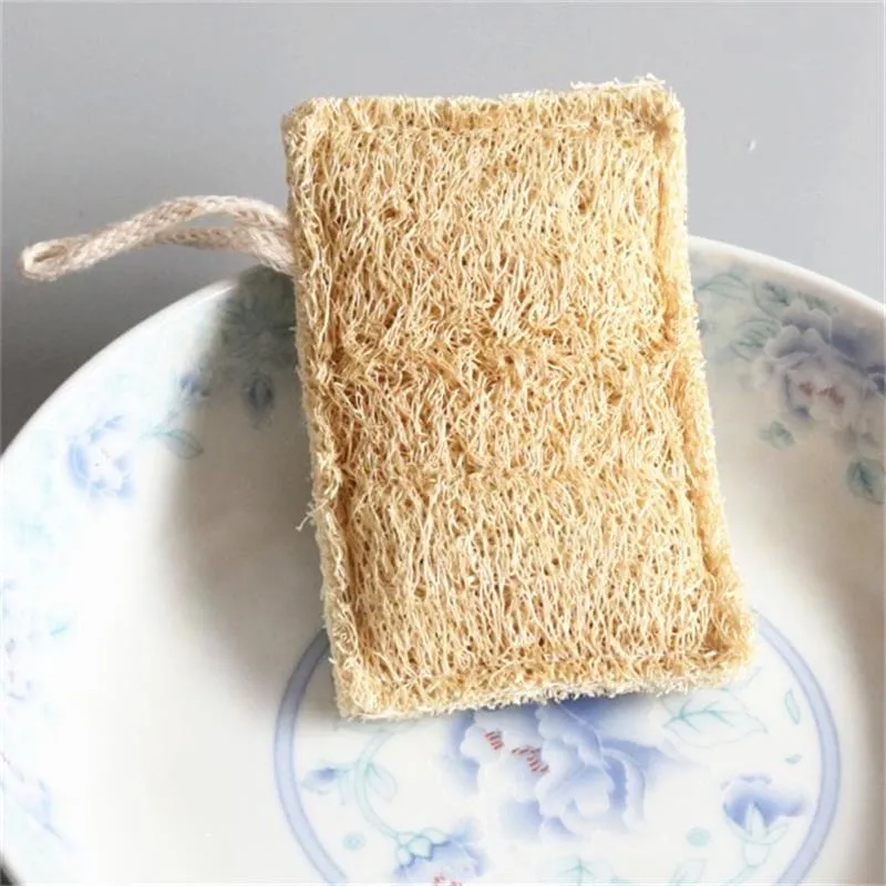 Natural Loofah Ecotools Exfoliating Bath Cloth Dishwashing Cloth Scrub Pad Dish Bowl Pot Easy To
