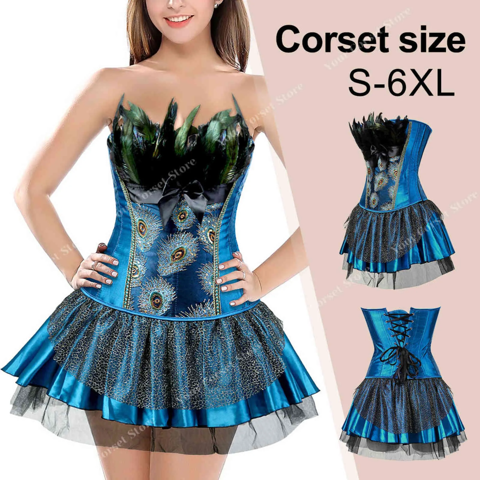 Peacock discount corset dress