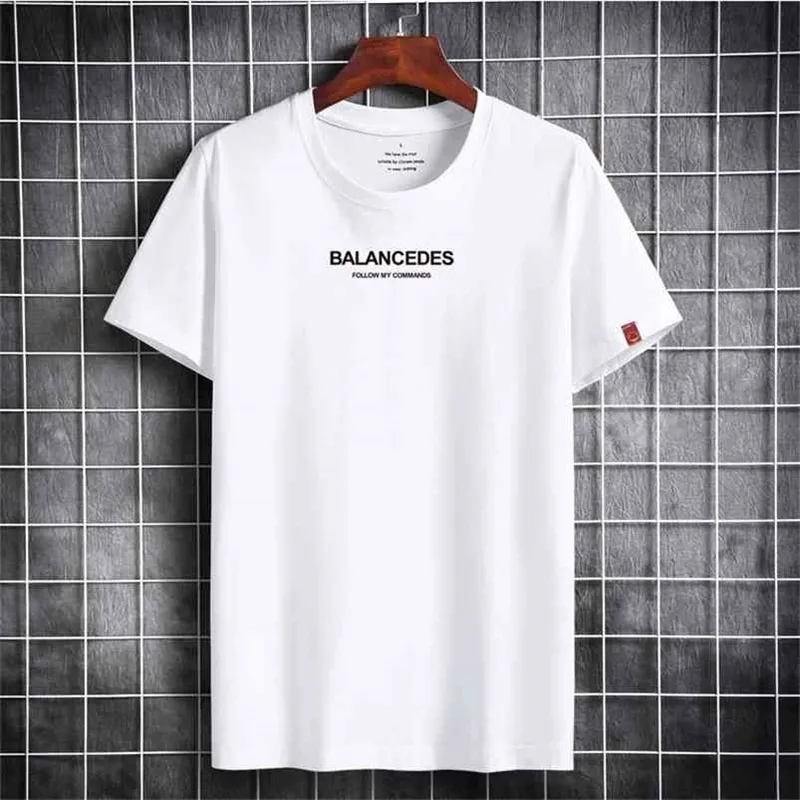 T-shirt mannen zomer katoen wit solide causale o-hals basic t-shirt mannelijke hoge kwaliteit klassieke tops t-shirt kleding 210706