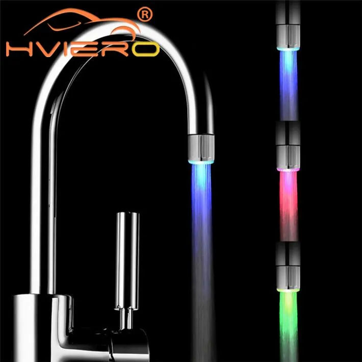 LED Faucet Streamer Light 7 Cor Indoor Iluminação Dimming Sensor De Chuveiro Temperatura Temperatura Acessórios De Cozinha