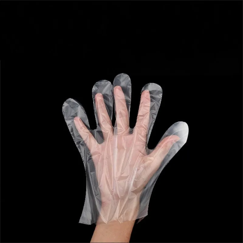 100 Stück/Beutel, PE-Polyethylen-Einweg-Handschuhe, transparent, Lebensmittelqualität, Kunststoffhandschuhe, Gastronomie, Schönheit, verdickte Einweghandschuhe, 122 V2