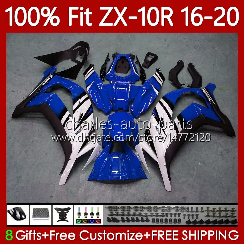 kawasaki 닌자 ZX-10R ZX-1000 C 2016-2020 바디 105NO.147 ZX 10R 1000cc 10 R Blue Black ZX10R 16 17 18 19 20 ZX1000 2016 2017 2018 2019 2020 OEM 페어링