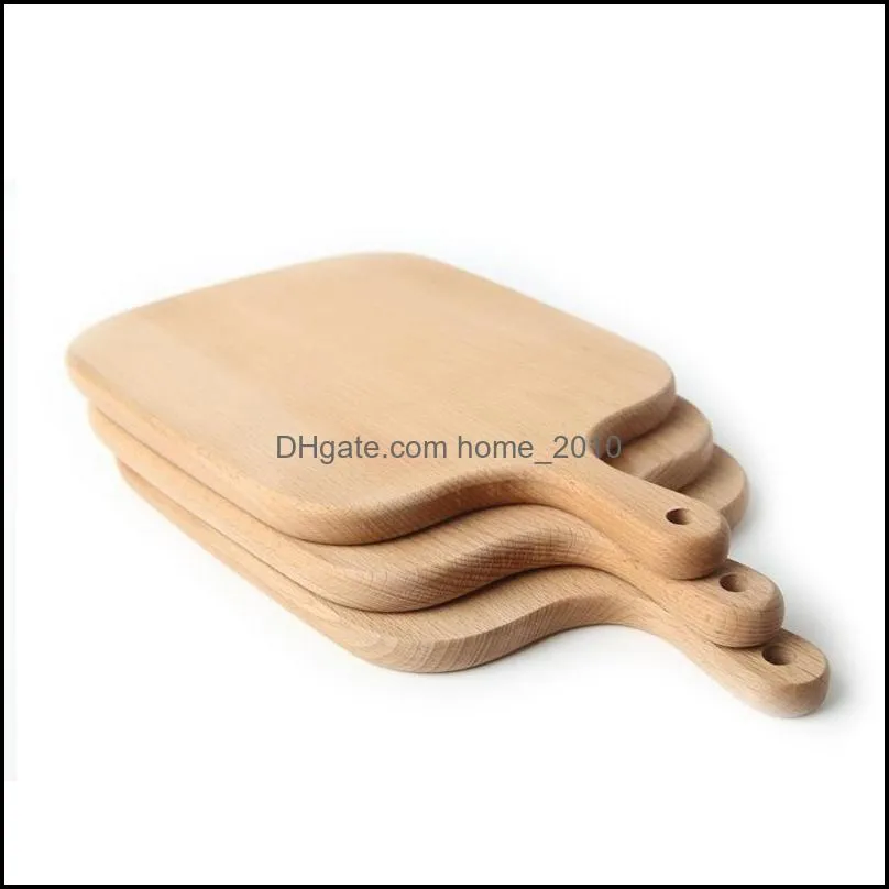 Home Chopping Block Kitchen Beech Cutting Board Cake Plate Serving Trays Wooden Bread Dish Fruit Plate Sushi Tray Baking Tool BC