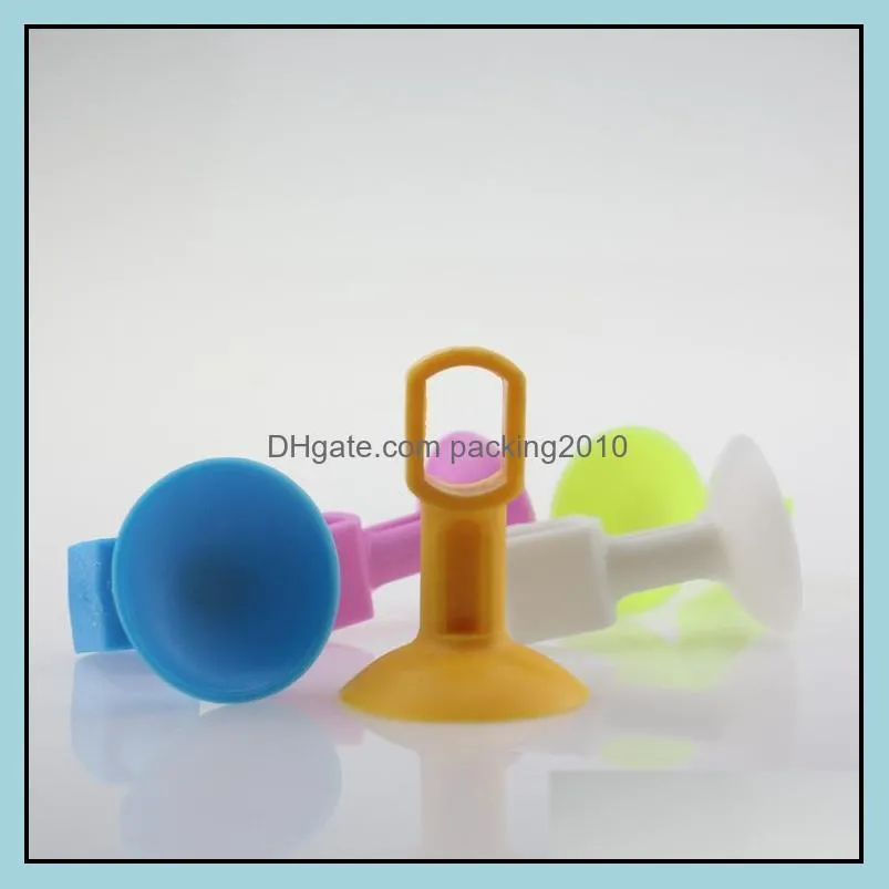 Hooks & Rails 2 Pcs Practical Door Handle Silicone Anticollision Sucker Home Protecting Pad Mute Suction Stops Mats1