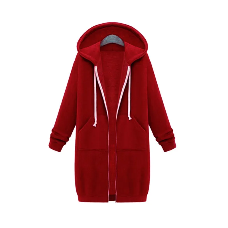 Vintage Plus Size Long Hooded Sweatshirt For Women Autumn Winter Fashion Casual Long Zipper Jacket Style 5XL 201103 From Mu03 16.88 DHgate.Com