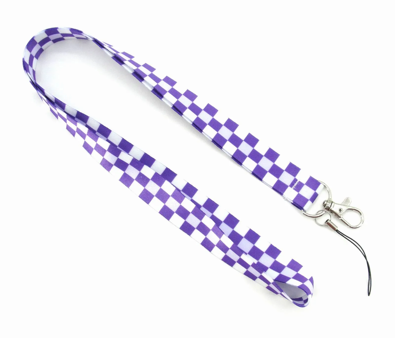 20pcs Keychains Karikatür Grid Lanyard Anahtar Keychain Anahtarlar Rozeti Kimliği ID Cep Telefonu Anahtar Yüzük Boyun Kayışları Aksesuarlar