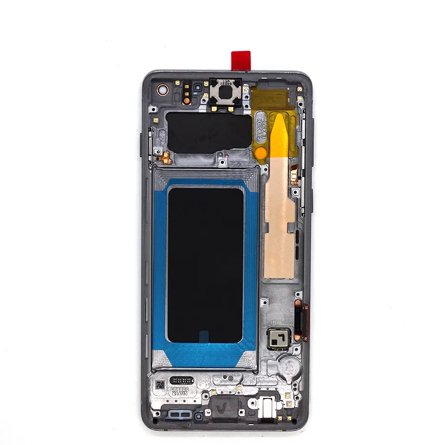 Wyświetlacz OEM dla Samsung Galaxy S10 LCD G973 AMOLED Screen Touch Panele Digitizer Zespół z ramką