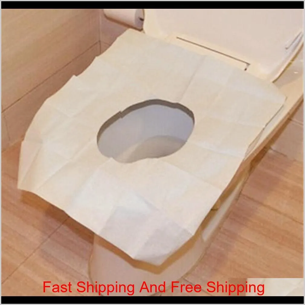 10pcs/set toilet seat travel disposable toilet seats cover mat waterproof toilet paper pad covers biodegradable disposable sanitary