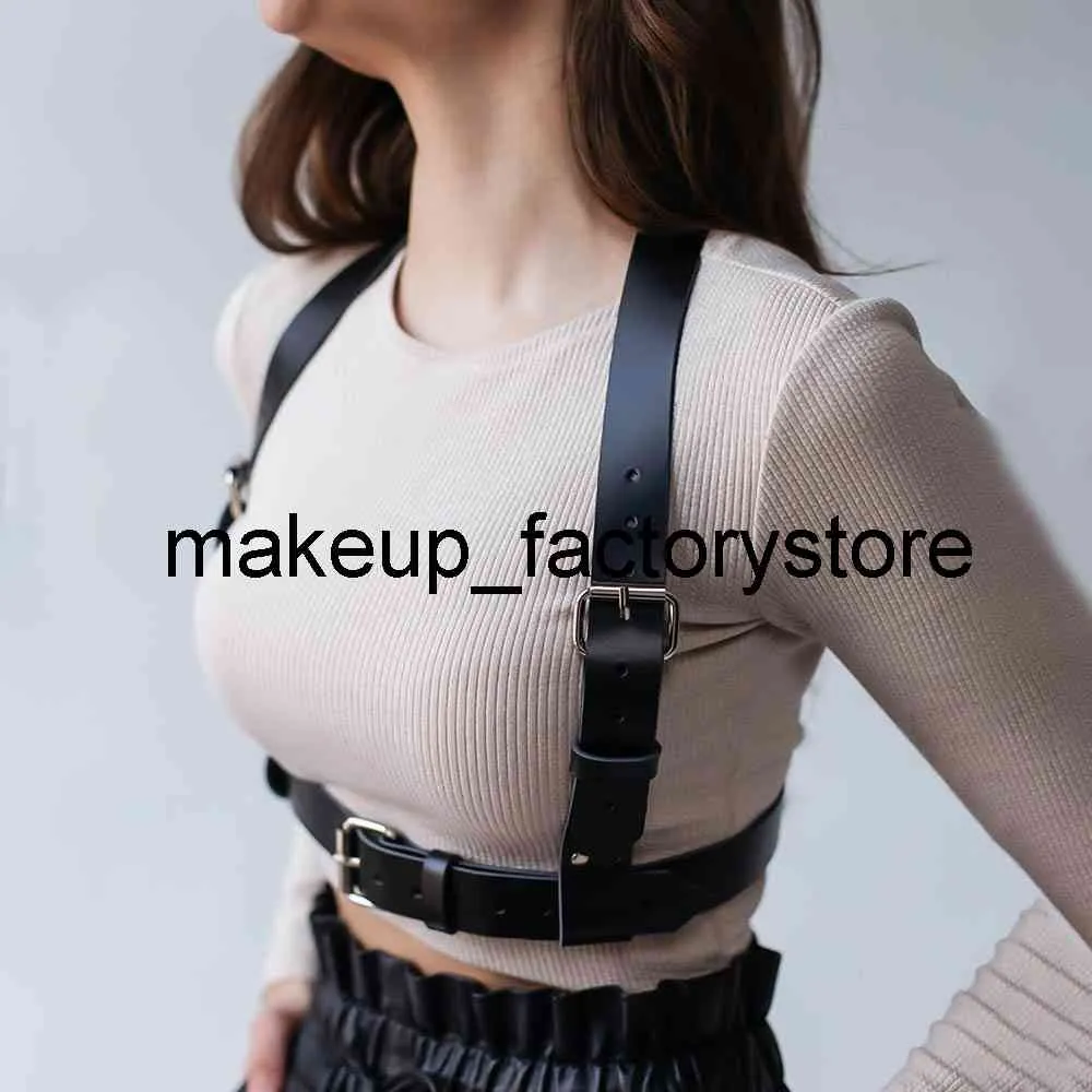 Leather Harness Lingerie PU Leather Adjustable Body Bondage  display picture 3